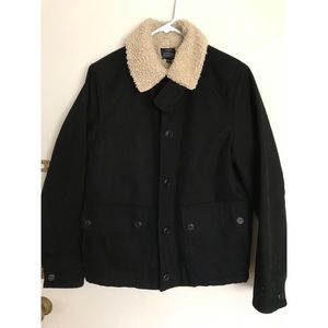 NWOT Men’s J. Crew Black Sherpa Jacket